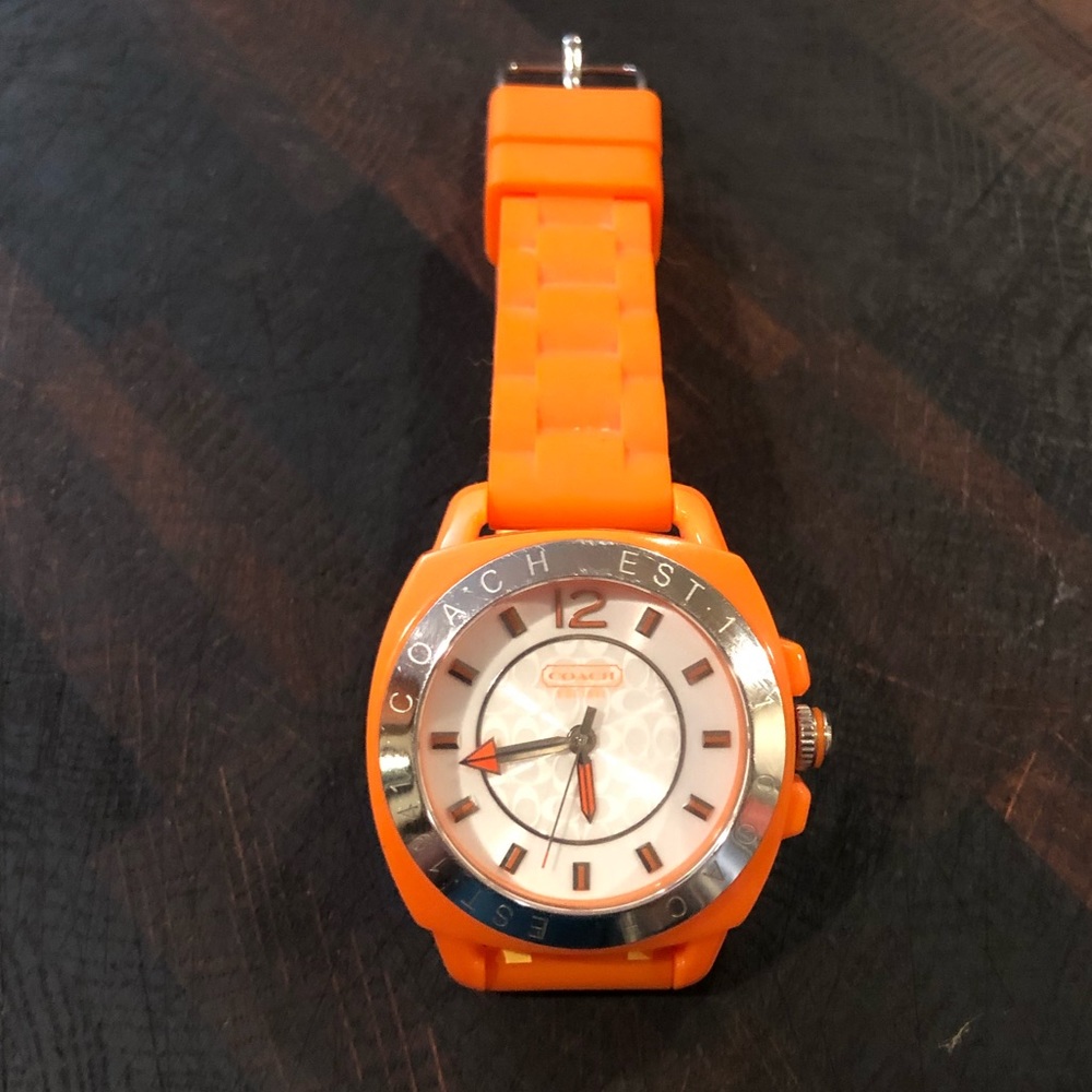 Coach Orange Silicone Boyfriend Watch